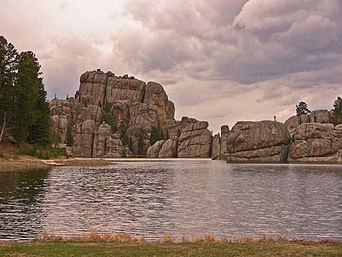 Looking toward the outlet of Sylvan Lake.